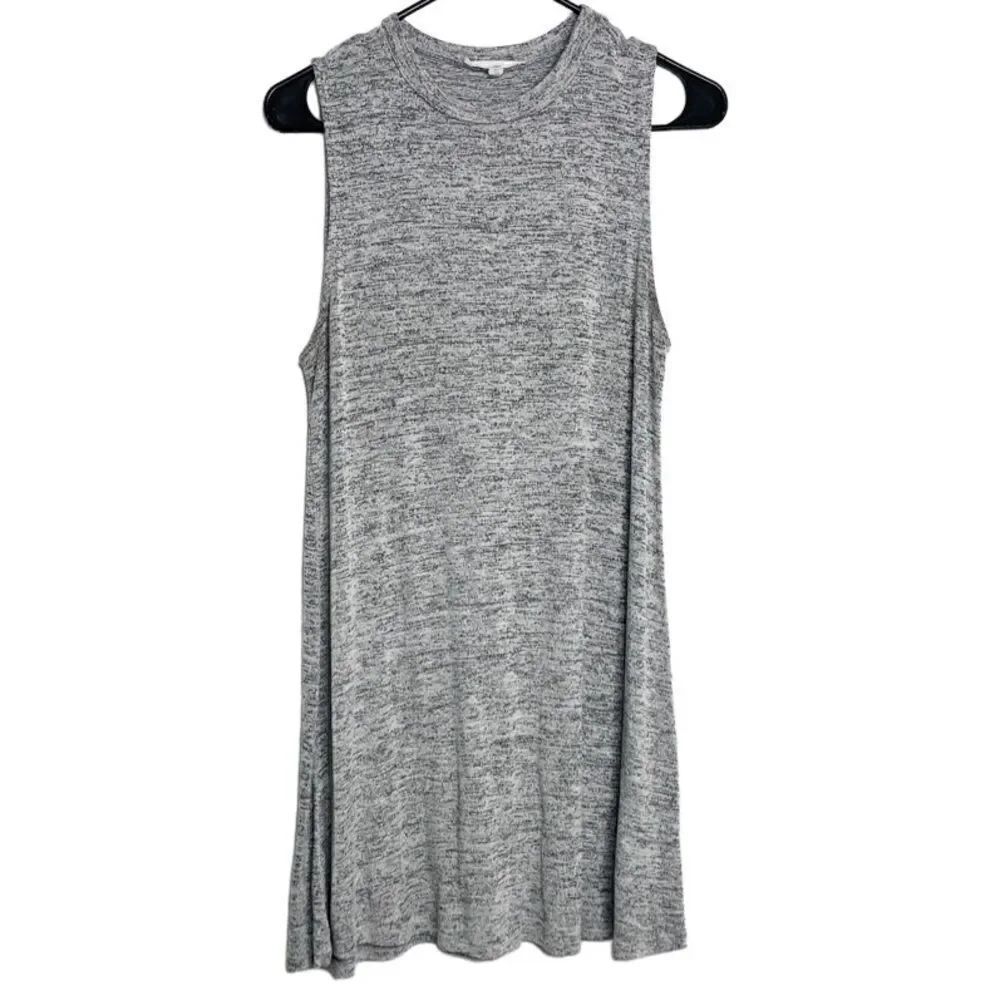 Love Tree High Neck Heathered Mini Dress Grey Size Large